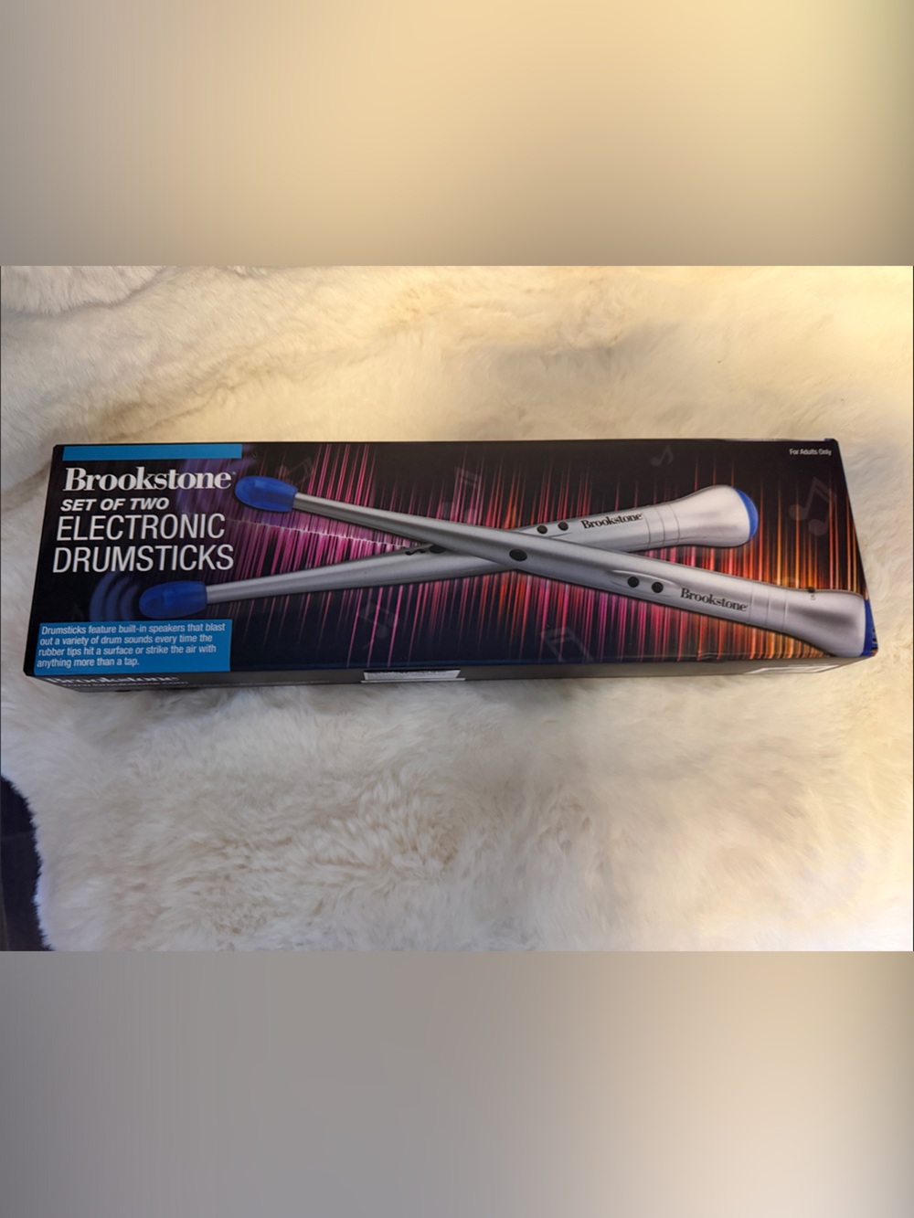 NEW- Brookstone Set Of Two Electronic Drumsticks